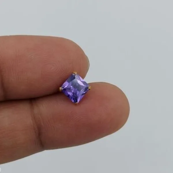 Beautiful Gold Plated Nose Pin CRYTAL STONE CHAKOR BLUE Wedding Nose Ring Fashion Gift Jewellry PACK OF 1