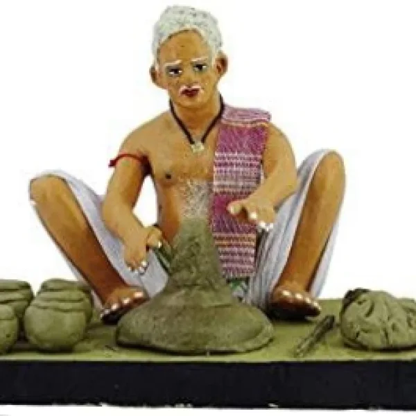 Clay Handicraft Group Figurines Traditional Decor