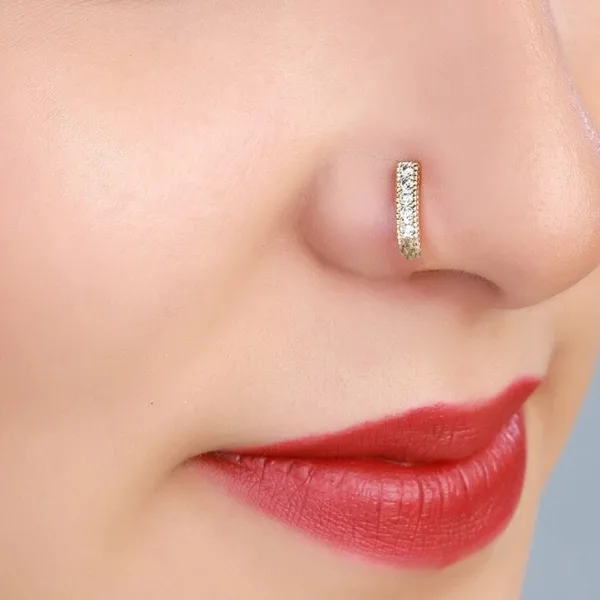 Nugget U-Shape Nose Ring – Premium