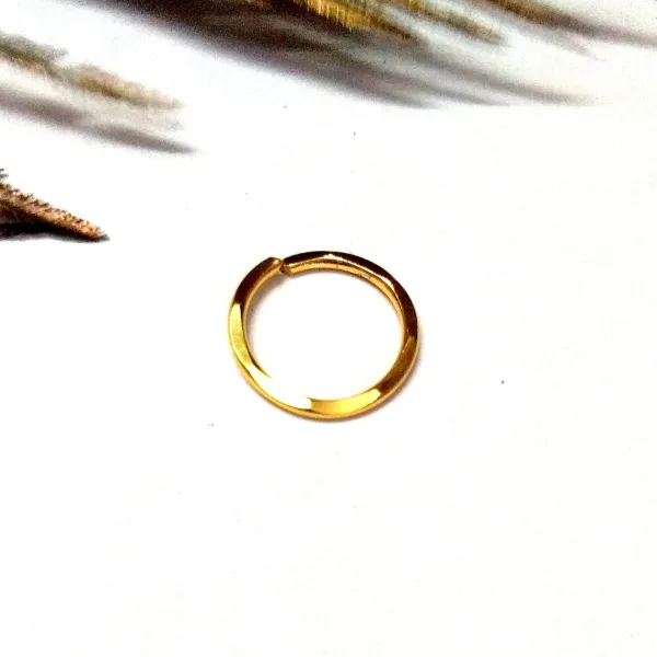 Gold Plain Nose Ring – Pack of 1