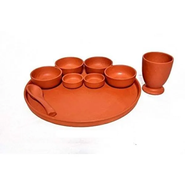 Eco Friendly Clay Dinner Set Handcrafted West Bengal