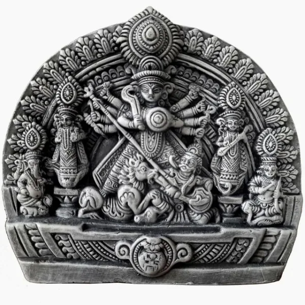 Clay Durga Maa Idol 35 Cm Traditional Handicraft