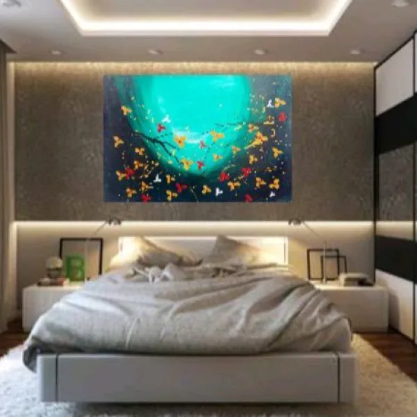 Original Handmade Paper Painting Wall Art