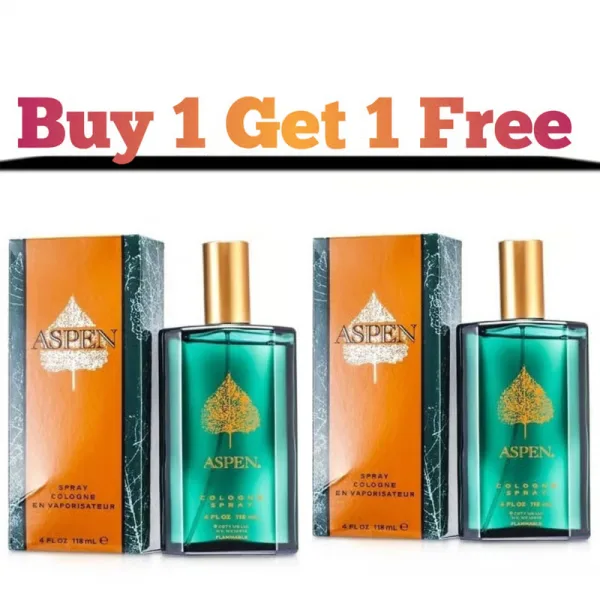 Aspen by Coty for Men Eau de Cologne 118ml - Fresh Woody Fragrance - Buy 1 Get 1 Free