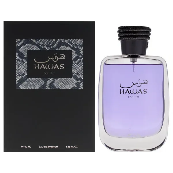 Rasasi Hawas for Him 100ml EDP Perfume Spray with Free UCB Hot 100ml Perfume Spray for Men