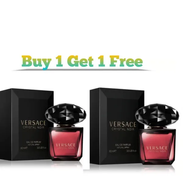 Versace Crystal Noir Eau De Toilette 90ml – Elegant, Sensual Women’s Perfume Buy 1 Get 1 Free Perfume