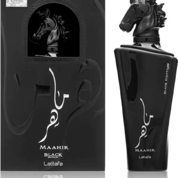 Lattafa Maahir Black Edition Eau De Parfum, 100ml, Unisex Perfume, Oriental Woody Fragrance