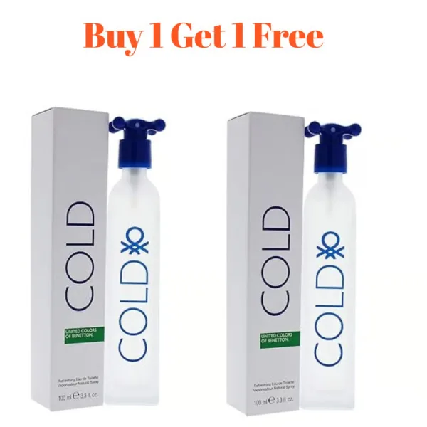 United Colors of Benetton Cold Eau De Toilette Spray for Women and Men, 100ml Buy 1 Get 1 Free