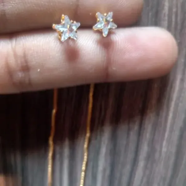 Beautiful, Fancy EarRing (Sui Dhaga STAR WHITE) Indian Fancy Casual daily use