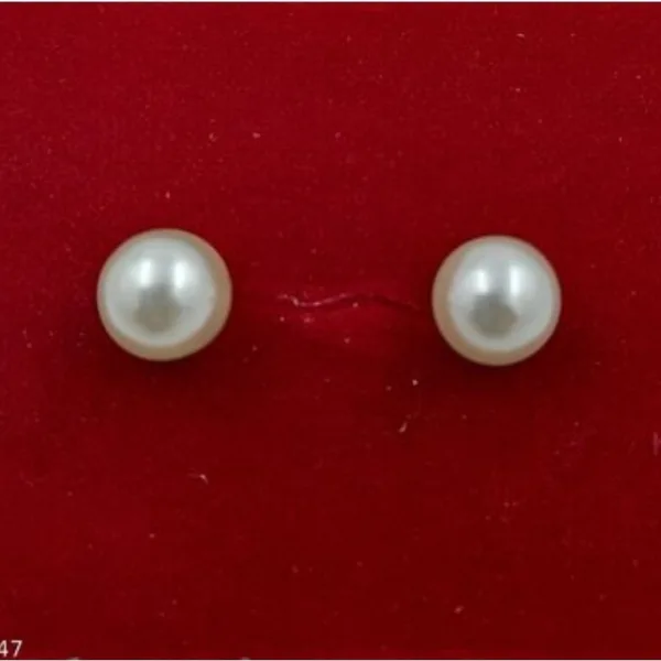 Latest Fashion Pearl SILVER Plated Earrings WHITE Pearl Metal Drops & Danglers