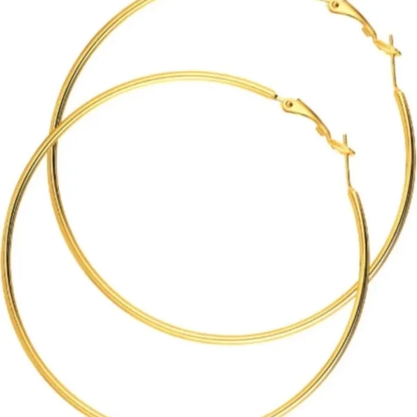 FANCY GOLDEN BALI coted cut light weight hoop Bali earrings for women & girls