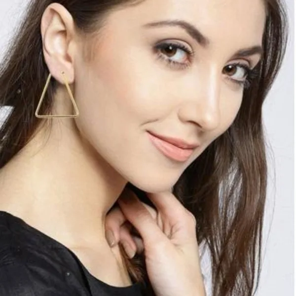 GOLDEN TIKONA Hoop Earrings Big Size Alloy Earring for Girls & Women Pack1 Pair