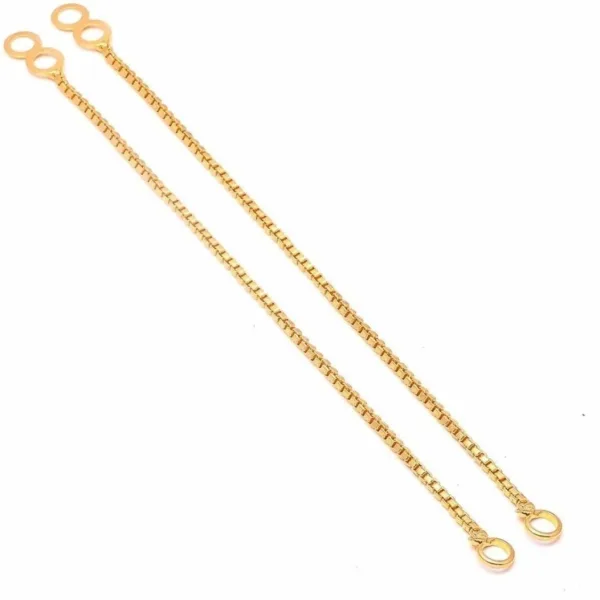 Single Layer Gold Plated Gold-Hair Kan Chain for Women Brass Ear Thread (KNOTI)