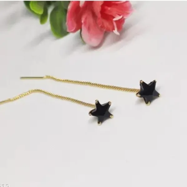 Beautiful, Fancy EarRing (Sui Dhaga STAR BLACK) Indian Fancy Casual daily use