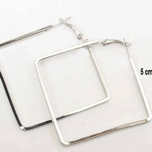 Silver CHAKOR Hoop Earrings Big Size Alloy Earring for Girls & Women Pack1 Pair