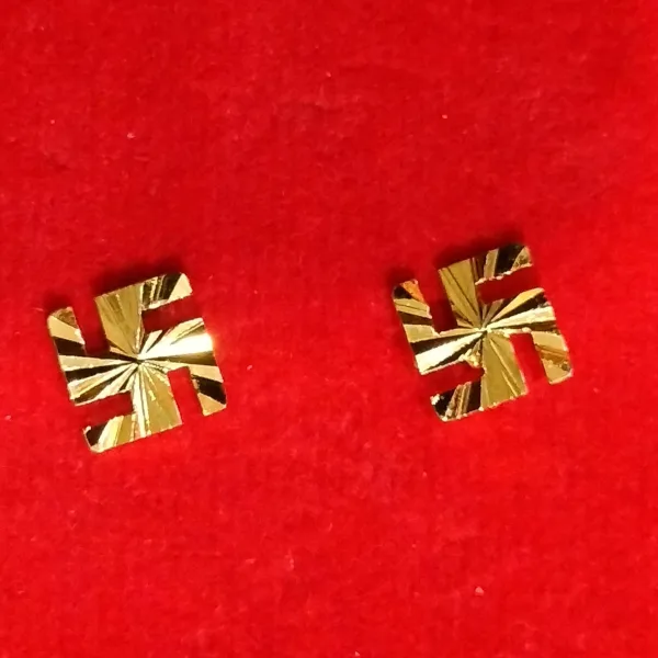 Beautiful, Fancy EarRing (EARRING SWASTIK GOLDEN) Indian Fancy Casual daily use
