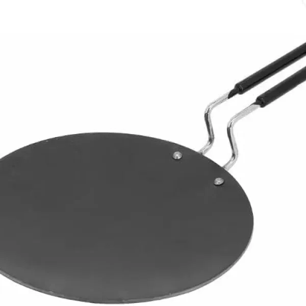 Vismays 9.5 Inch Pure Iron Roti Tawa Smooth Edges Handle