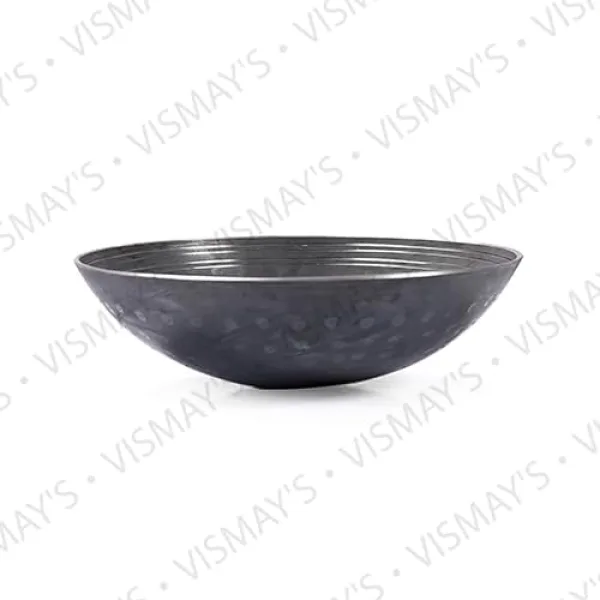 Vismays Smooth Edge Iron Kadhai Handle Free Hammered Design
