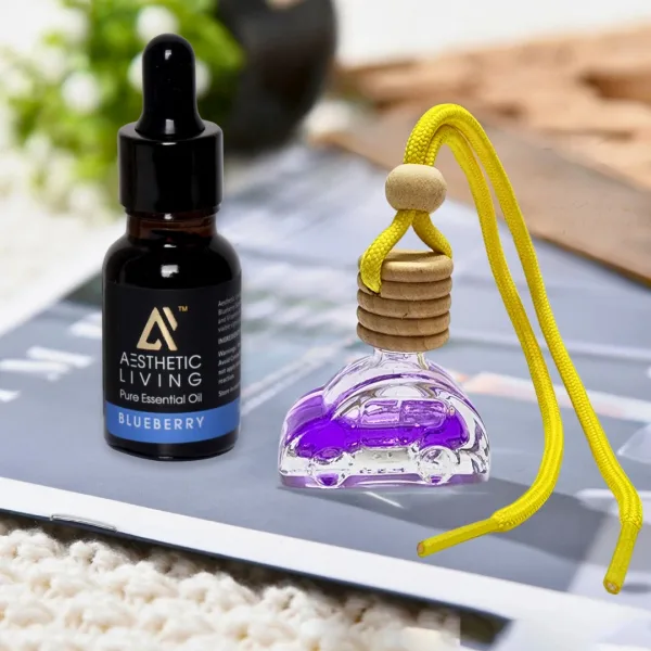 Car Shaped Aromatizer Diffuser Bottle Oil Combo Blueberry