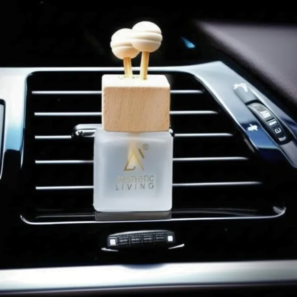 Car Aromatizer Diffuser with White Reed Pods Vent Clip