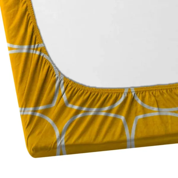 Homdazal Microfibre Abstract Queen Bedsheet Multicolor Linear