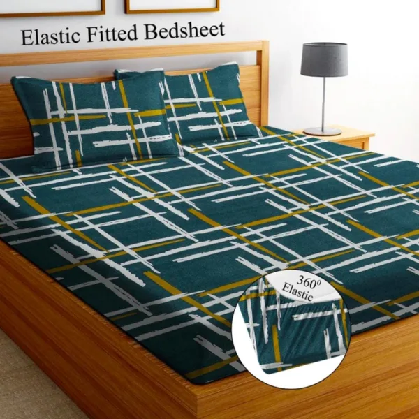 Homdazal Microfibre Abstract Queen Bedsheet Multicolor Urban