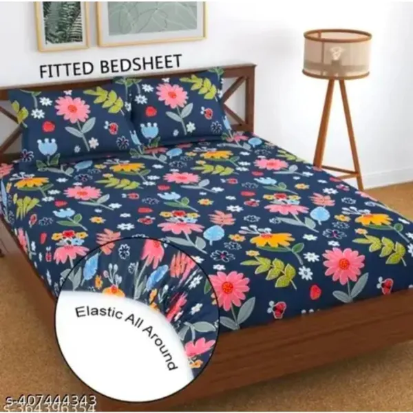 Homdazal Microfibre Abstract Queen Bedsheet Multicolor Gradient