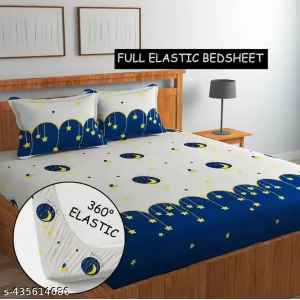 Homdazal Microfibre Abstract Queen Bedsheet Multicolor Fusion