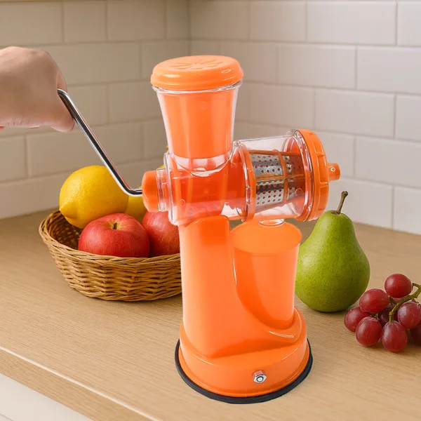Manual Fruit Vegetable Juicer with Juice Cup Waste Collector