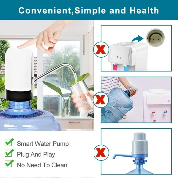 Automatic Wireless Water Can Dispenser Pump