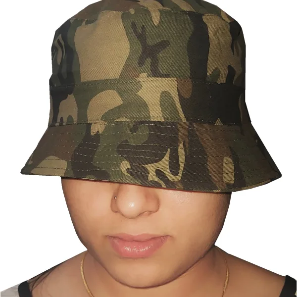 Solid Army Bucket Hats And Caps For Men