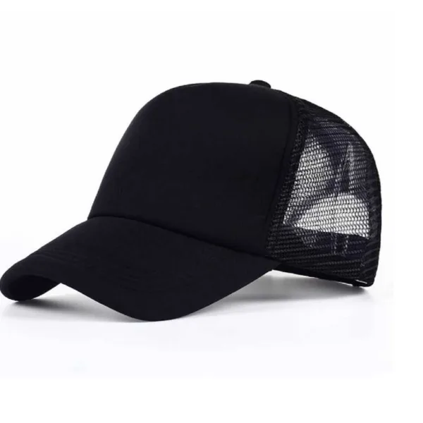 Plain Mesh Black Caps And Hats For Men Trucker Style Head Wear
