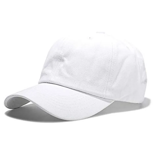 Plain Solid White Caps And Hats For Men Trucker Style Head Wear