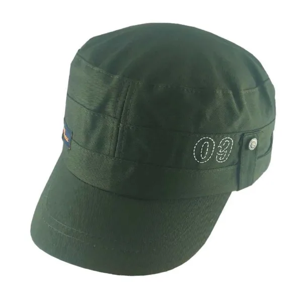 Short Visor Captain Style Golf Caps For Men Green Color