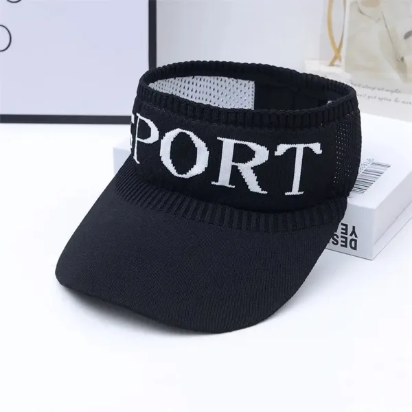 Tennis Golf Half Visor Hats And Caps For Men Black Color