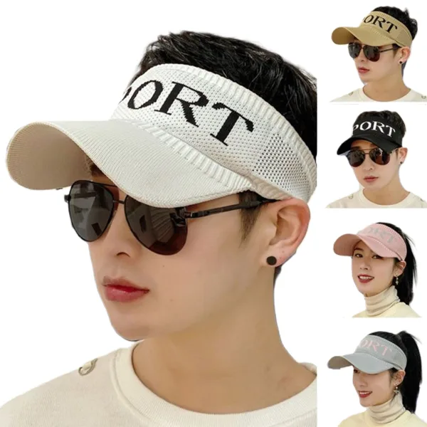 Tennis Golf Half Visor Hats And Caps For Men White Color