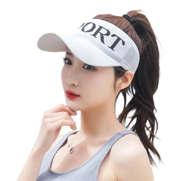 Tennis Golf Half Visor Hats And Caps For Men White Color