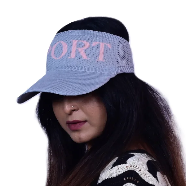 Tennis Golf Half Visor Hats And Caps For Men Grey Color