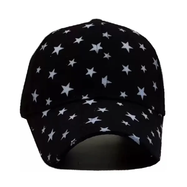 Star Pattren Black And White Color Sports Party Caps
