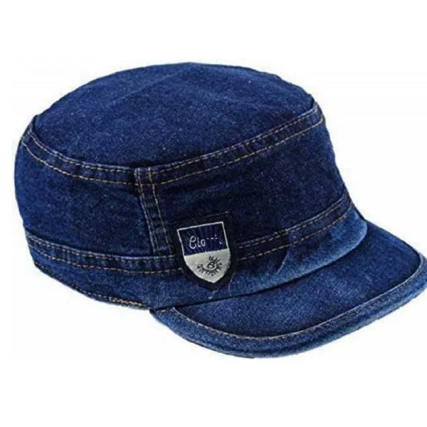 Short Golf Jeans Cap For College  Boys Blue Color