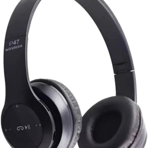 P47 Wireless Bluetooth Headphones | Deep Bass | Foldable Design | Built-in Mic | All-Day Comfort & Noise Isolation