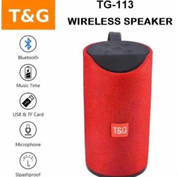 Rugged Wireless Bluetooth Speaker with 6000mAh Battery, AUX/USB/TF Support, and Durable Water-Resistant Design