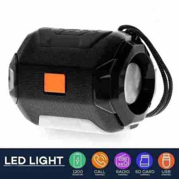 Wireless Bluetooth Speaker with Mic, FM Radio, AUX/USB/TF Support & 6Hrs Playtime – Hands-Free Calling & Rechargeable Battery