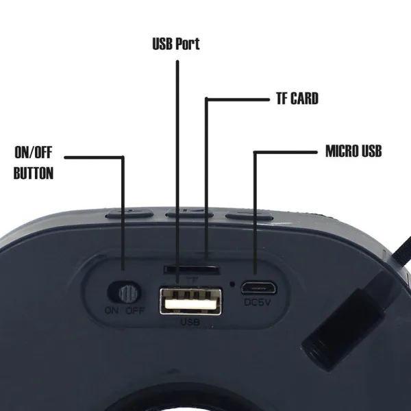 Stylish Portable Bluetooth Speaker with Carry Strap – Compact Design, Big Sound