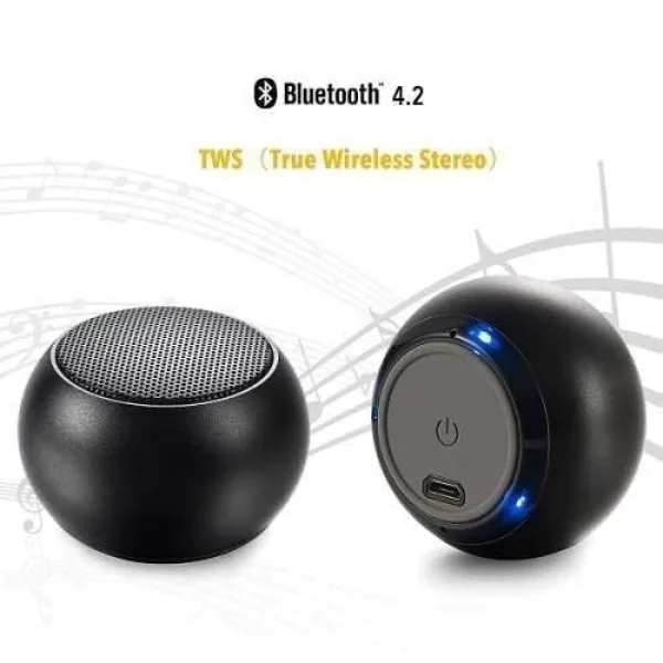 Mini Bluetooth Speaker with TWS Pairing | Compact Metal Body & Powerful Sound