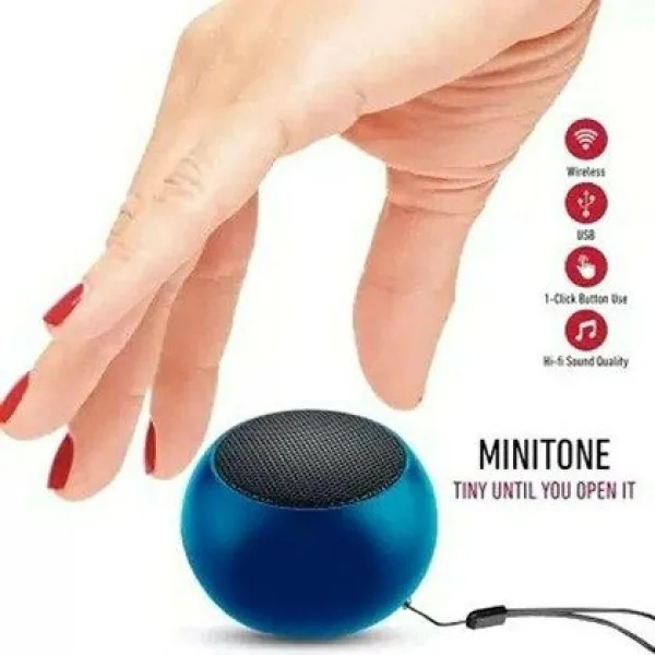 Mini Bluetooth Speaker with TWS Pairing | Compact Metal Body & Powerful Sound