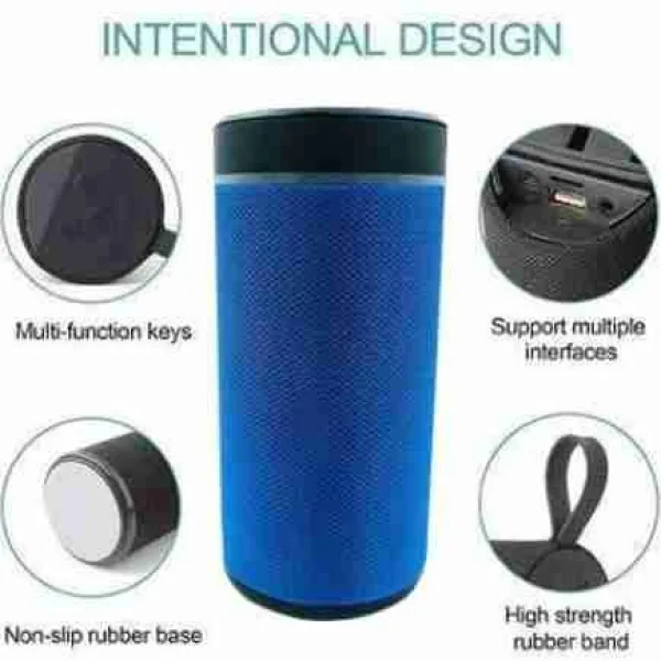 KT-125 Mini Handy Bluetooth Speaker | Portable, Splash-Proof, High Bass Sound, FM Radio, TF Card Slot, Built-in Mic, with inbuilt Phone Stand