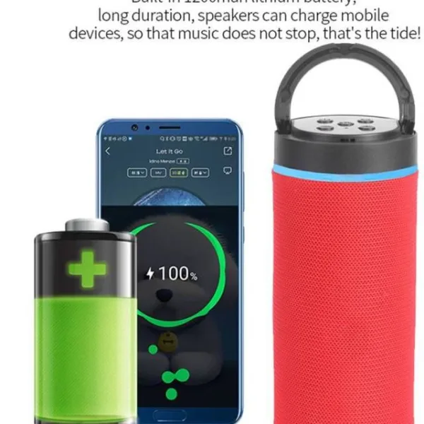 KT-125 Mini Handy Bluetooth Speaker | Portable, Splash-Proof, High Bass Sound, FM Radio, TF Card Slot, Built-in Mic, with inbuilt Phone Stand