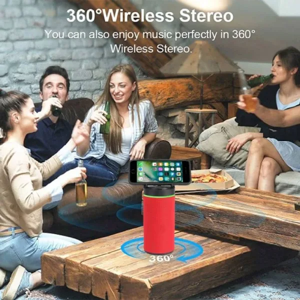 KT-125 Mini Handy Bluetooth Speaker | Portable, Splash-Proof, High Bass Sound, FM Radio, TF Card Slot, Built-in Mic, with inbuilt Phone Stand