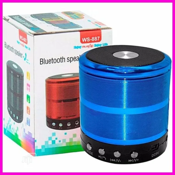 Multi-Function Portable Bluetooth Speaker with FM Radio, AUX, USB, TF Card Slot, & High Bass Sound – Compact & Travel-Friendly